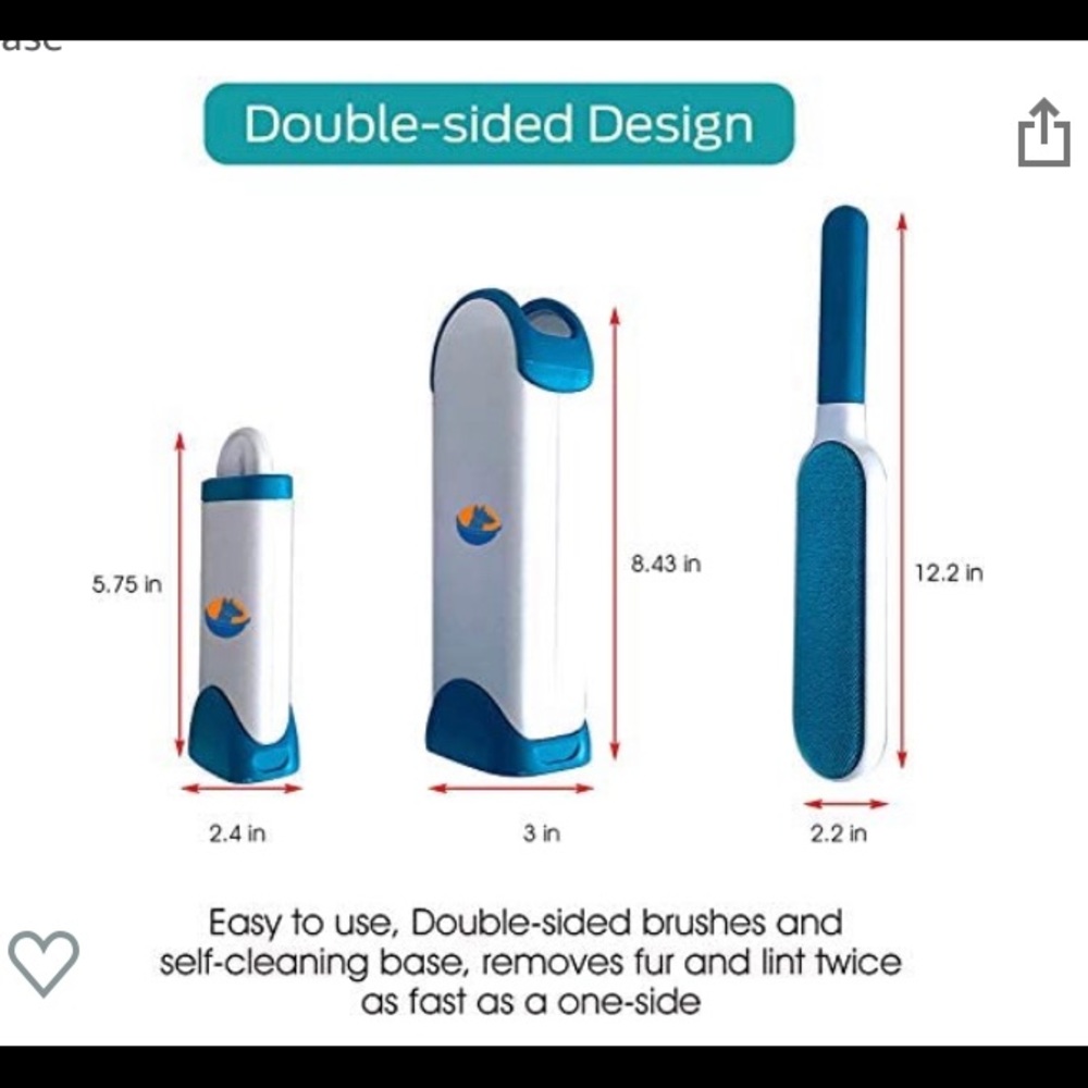 *$5 add on*. Reusable pet hair remover